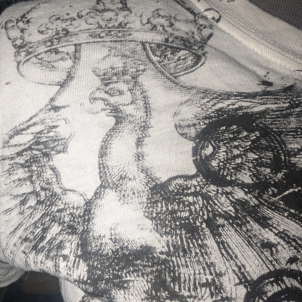 Lip Service White Graphic Prey For Rock N Roll Baby Tee Y2K - Picture 3 of 8